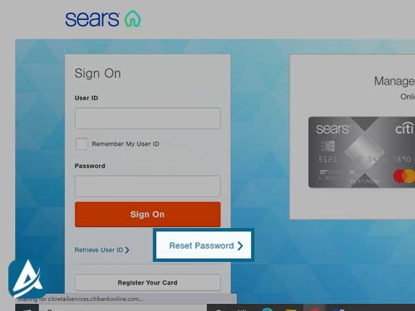 Reset Sears Password